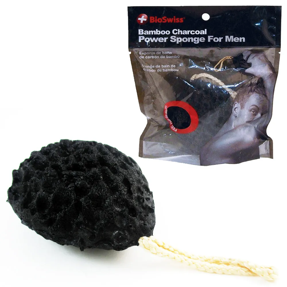 2 Charcoal Konjac Sponge Cleansing Puff Natural Skin Care Exfoliator Body Scrub