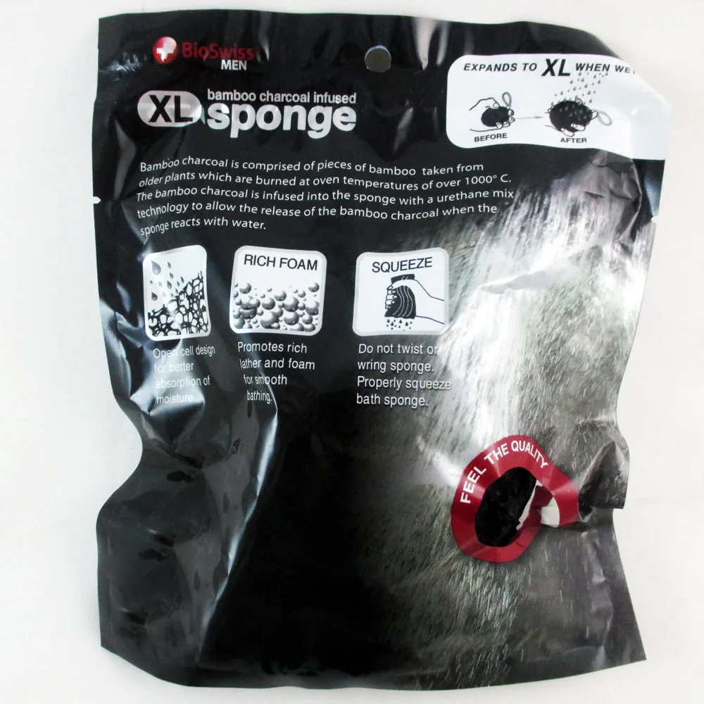 2 Charcoal Konjac Sponge Cleansing Puff Natural Skin Care Exfoliator Body Scrub