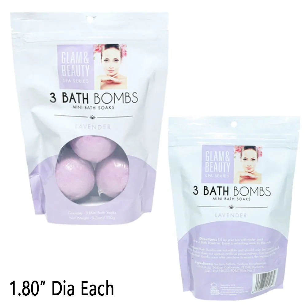 3 Piece Bath Bombs Set Gift Ultra Bubble Spa Fizzy Fizzies Moisturizing Kit