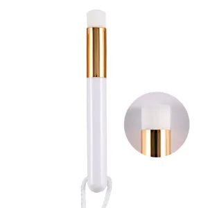 6-piece Soft Nasal Washing Brush for Blackhead Removal and Deep Cleansing - Flat Head White Gold