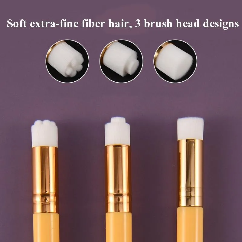 6-piece Soft Nasal Washing Brush for Blackhead Removal and Deep Cleansing - Flower Head White Gold