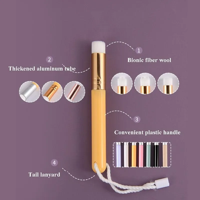 6-piece Soft Nasal Washing Brush for Blackhead Removal and Deep Cleansing - Flower Head White Gold