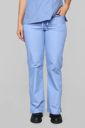 Be Patient Flare Scrub Pant - Ciel Blue