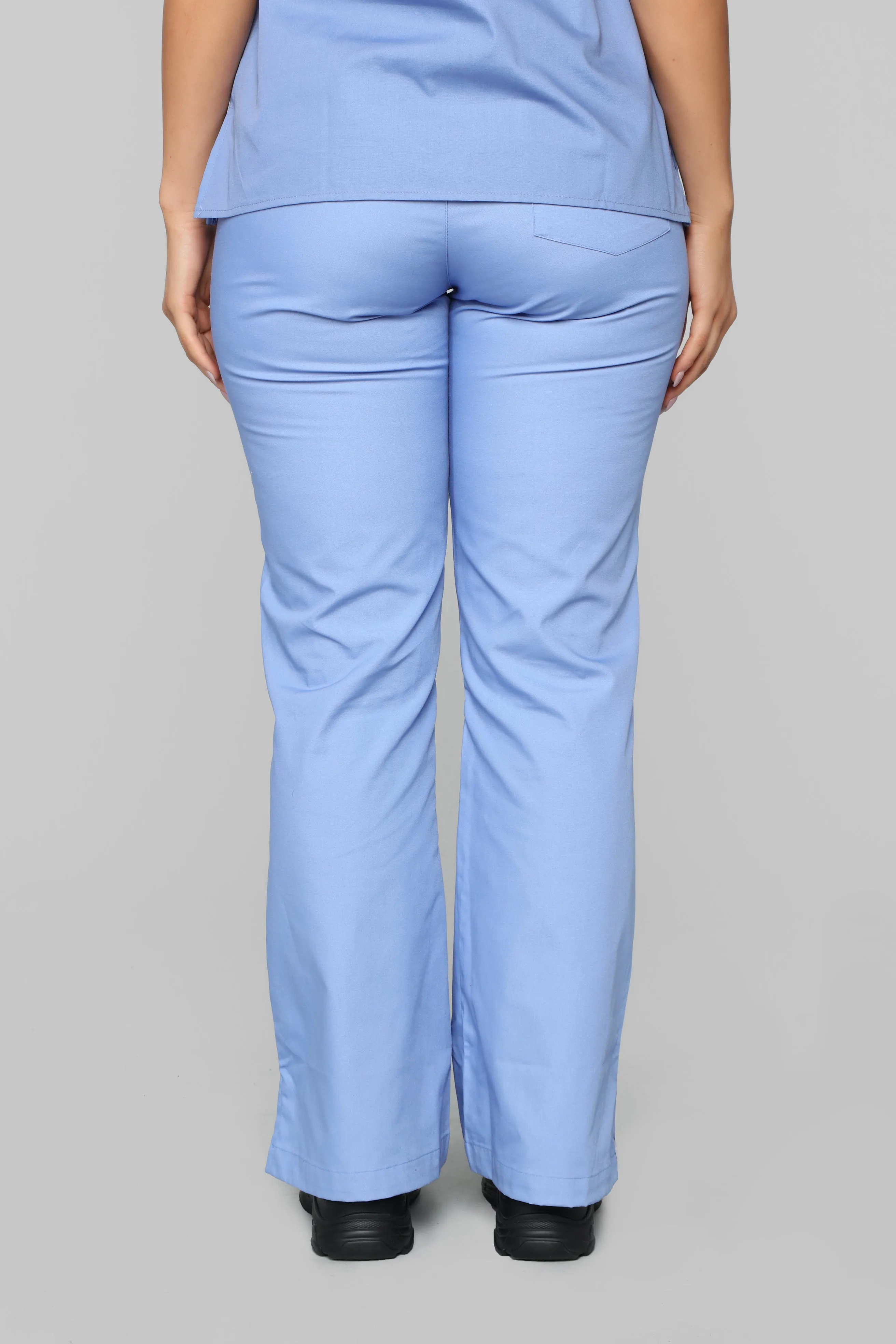 Be Patient Flare Scrub Pant - Ciel Blue