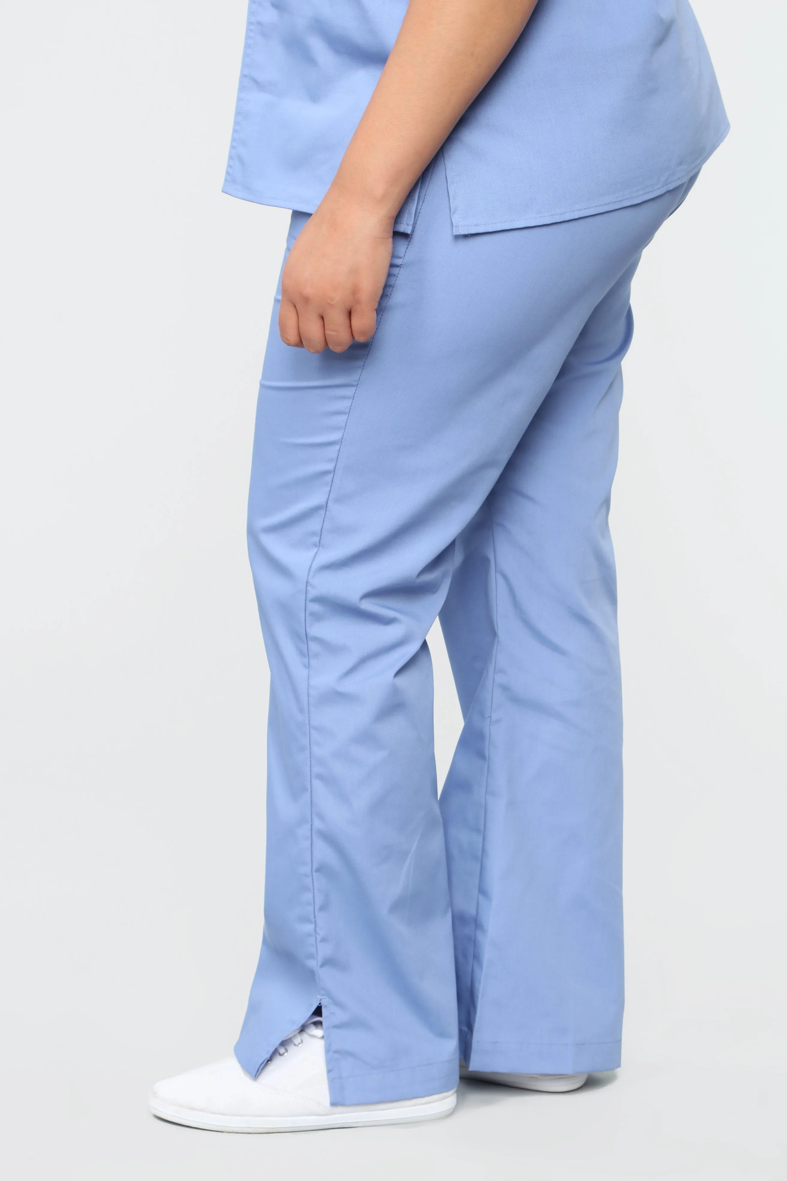 Be Patient Flare Scrub Pant - Ciel Blue