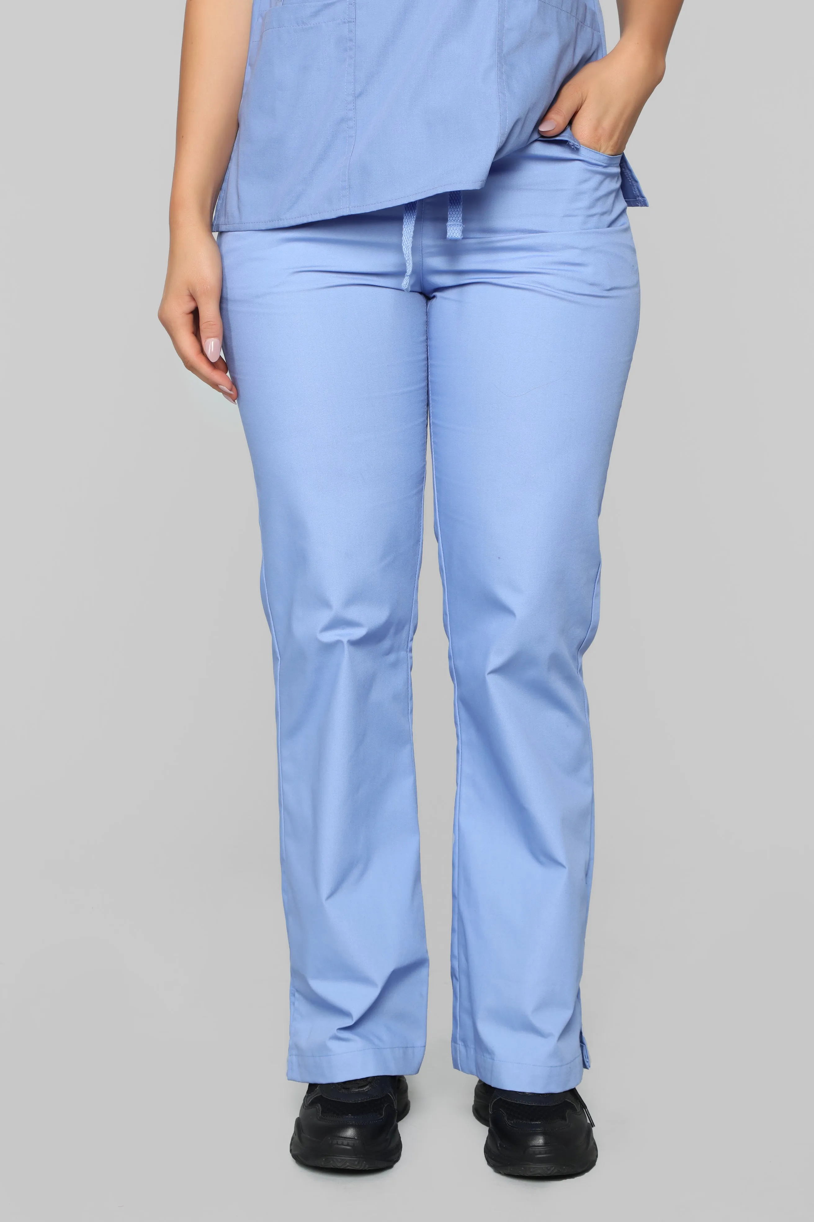 Be Patient Flare Scrub Pant - Ciel Blue
