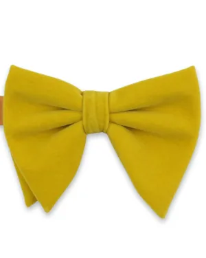 DCLIC Floppy Velvet Bow Tie - Mustard
