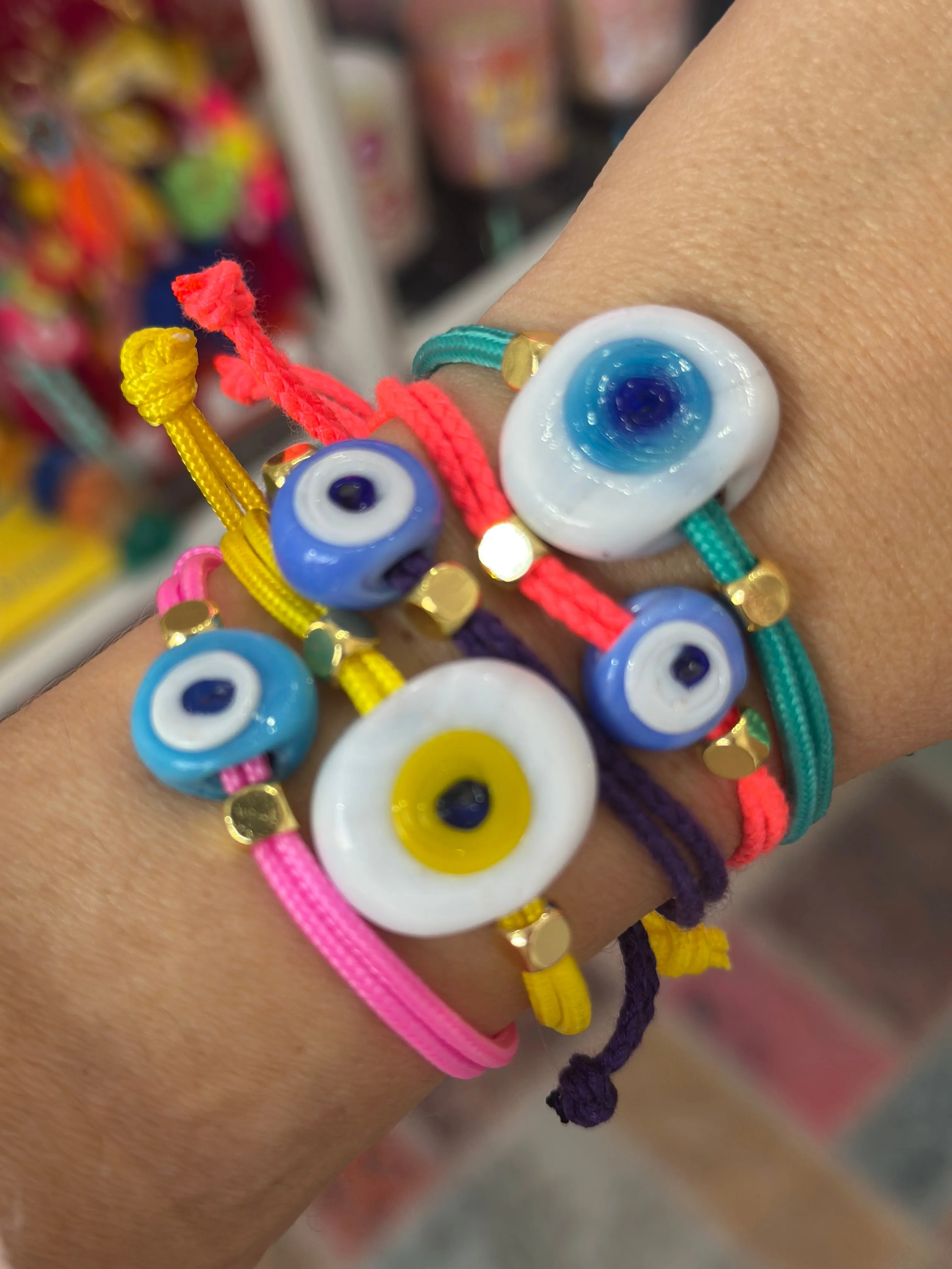 Greek eye bracelet purple small