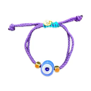 Greek eye bracelet purple small