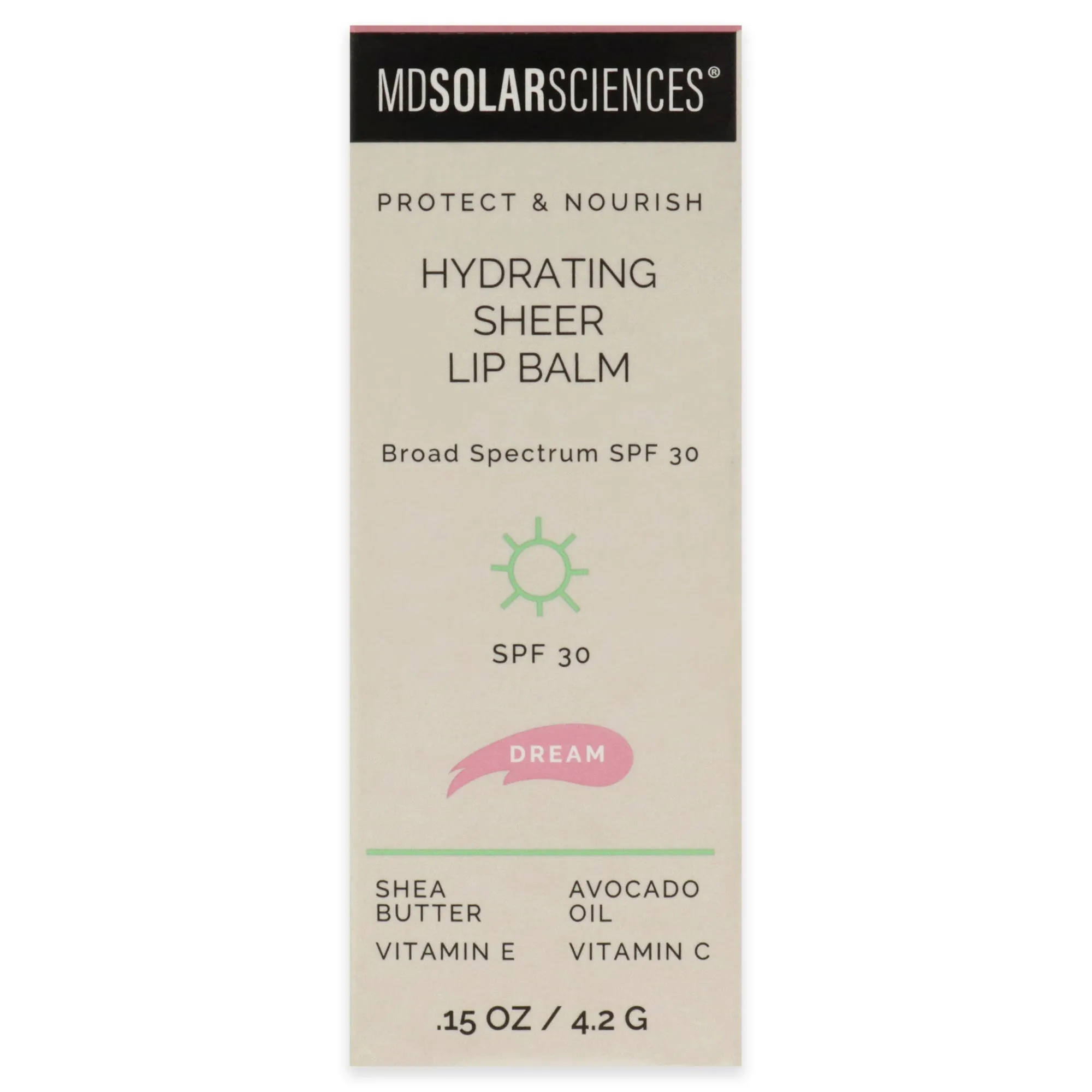 Hydrating Sheer Lip Balm SPF 30 - Dream by MDSolarSciences for Women - 0.15 oz Lip Balm