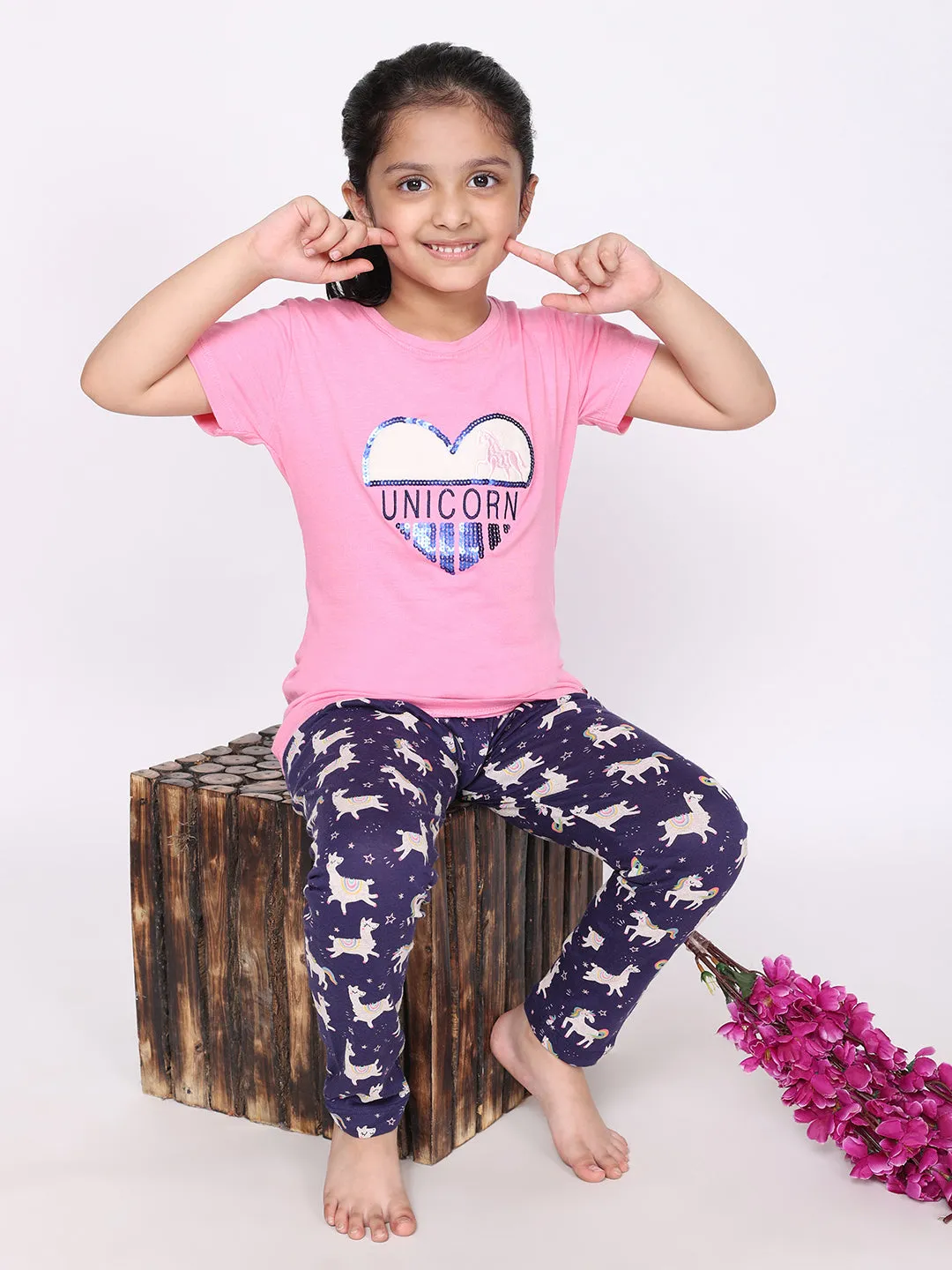 Pink Unicorn Night Suit