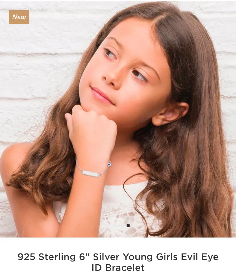 Sterling Silver Eye Protection Bracelet with Claw Clasp